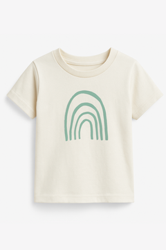 Rainbow Seafoam Organic Cotton Short Sleeve Toddler T-Shirt by Tenth & Pine