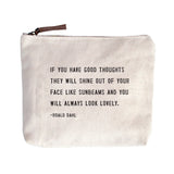 Always Look Lovely (Ronald Dahl Quote) Canvas Zip Bag