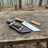 Stainless Steel Tracker Knife with Rosewood Handle | Full Tang Outdoor Knife