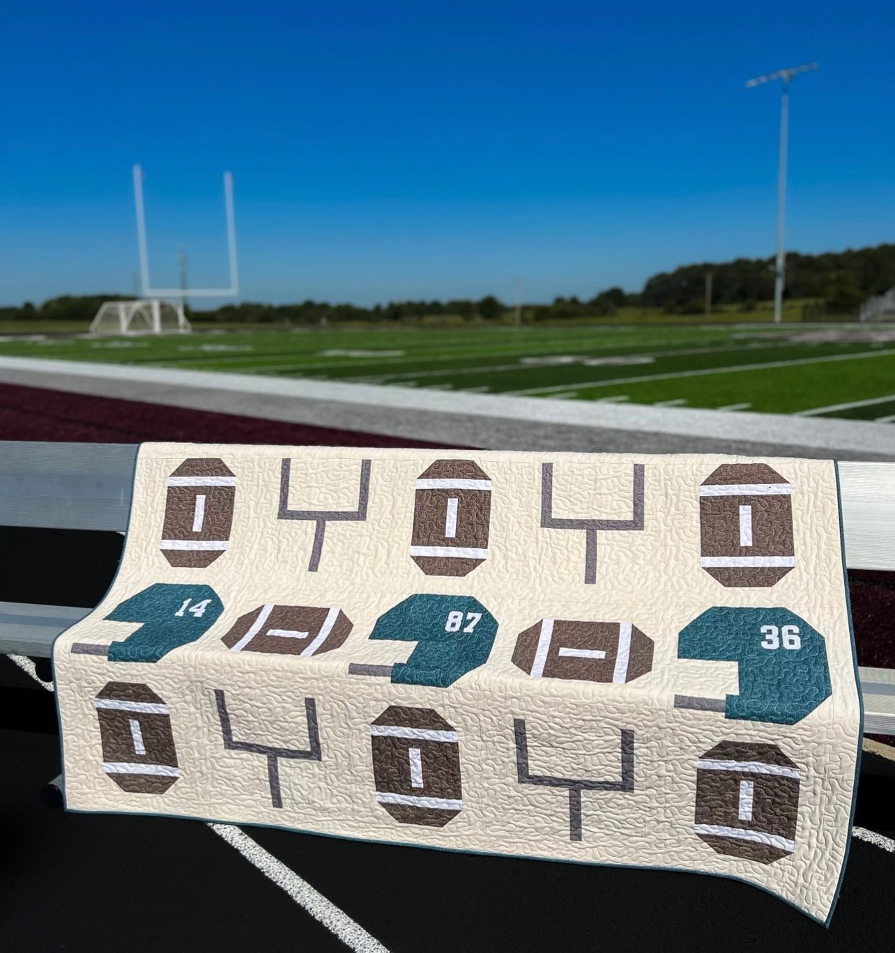 Team Football Quilt Pattern - Paper Print Version