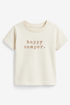 Happy Camper Clay Organic Cotton Short Sleeve Toddler T-Shirt by Tenth & Pine