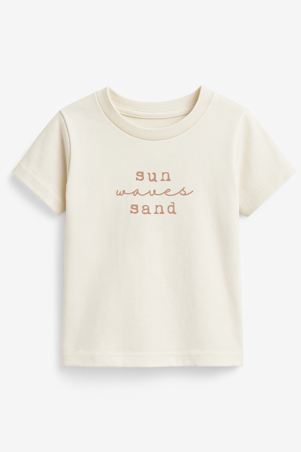 Sun Waves Sand Clay Organic Cotton Toddler T-Shirt Short Sleeve by Tenth & Pine
