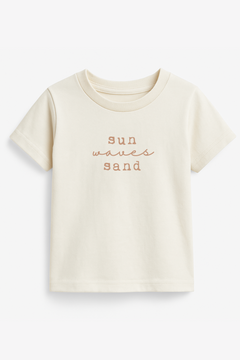Sun Waves Sand Clay Organic Cotton Toddler T-Shirt Short Sleeve by Tenth & Pine