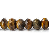 Tiger Eye Bead Faceted Rondelle 8mm 72 beads