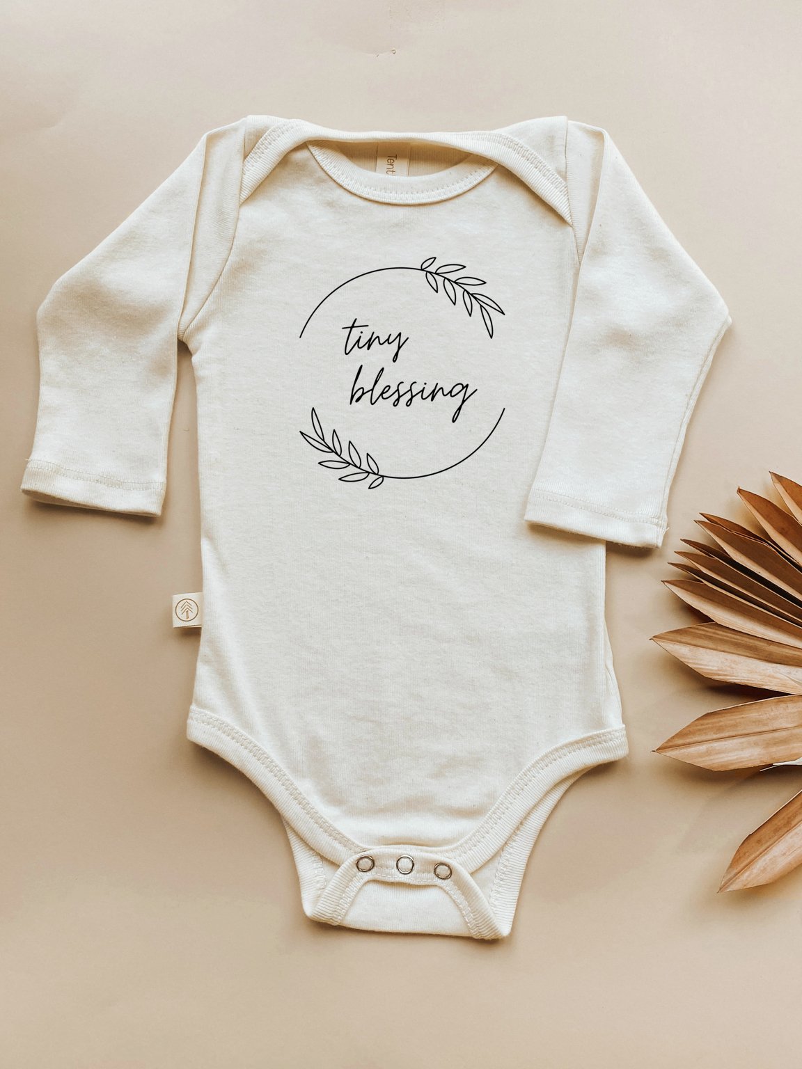 Tiny Blessing Organic Bodysuit Long Sleeve by Tenth & Pine, product image 5