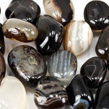 Tri-color Onyx Beads Tumbled Nuggets