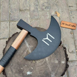 Handmade Viking Axe Carbon Steel Bearded Axe for Collectors & Display