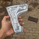 Viking Skeggox Axe Head Replica Hand-Forged Acid-Etched Norse Bearded Axe Head
