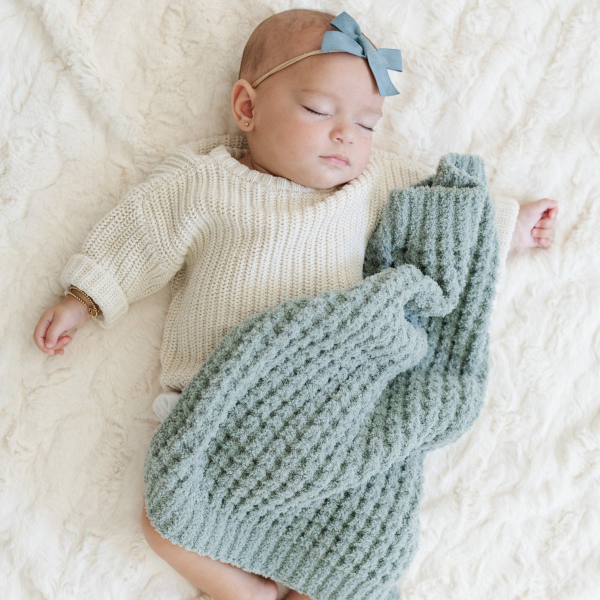 Waffle Knit Mini Blankets by Saranoni, product image 6
