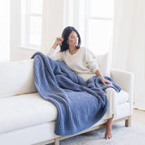 Waffle Knit Throw Blankets by Saranoni