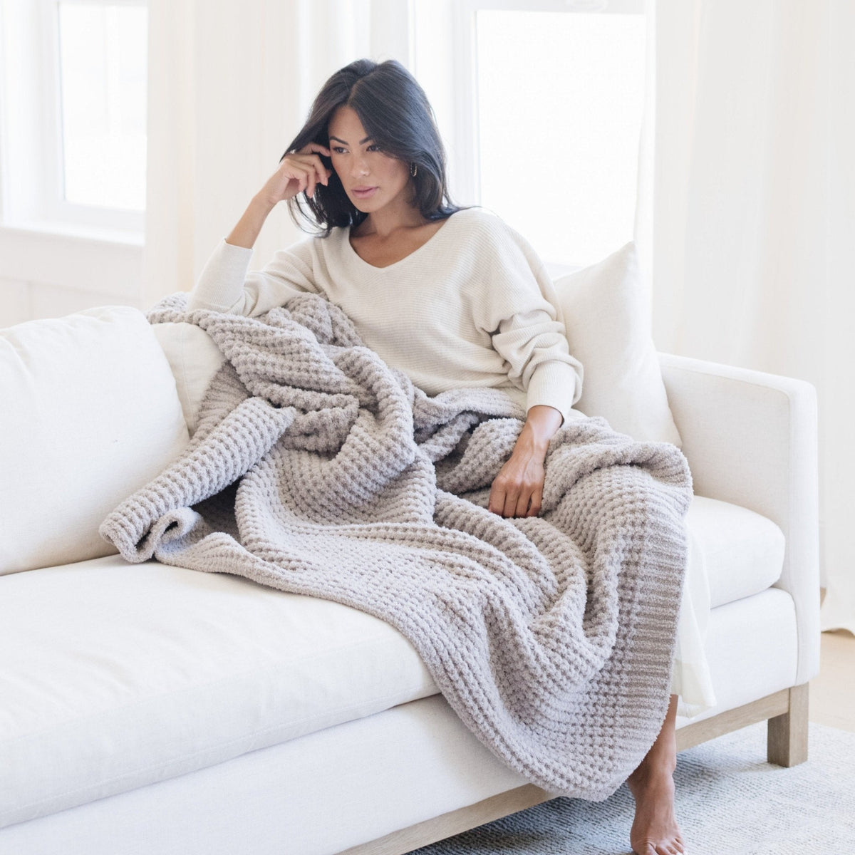 Waffle Knit Throw Blankets by Saranoni, product image 8