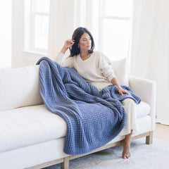 Waffle Knit XL Throw Blankets by Saranoni, product image 4