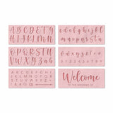 Wedding Stencils Set - Script Numbers, Letters, Symbols