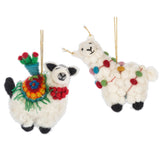 Wool Felt Llama Christmas Ornament | 2 Styles