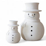White Terracotta Snowman Figurine by Rust & Cinder