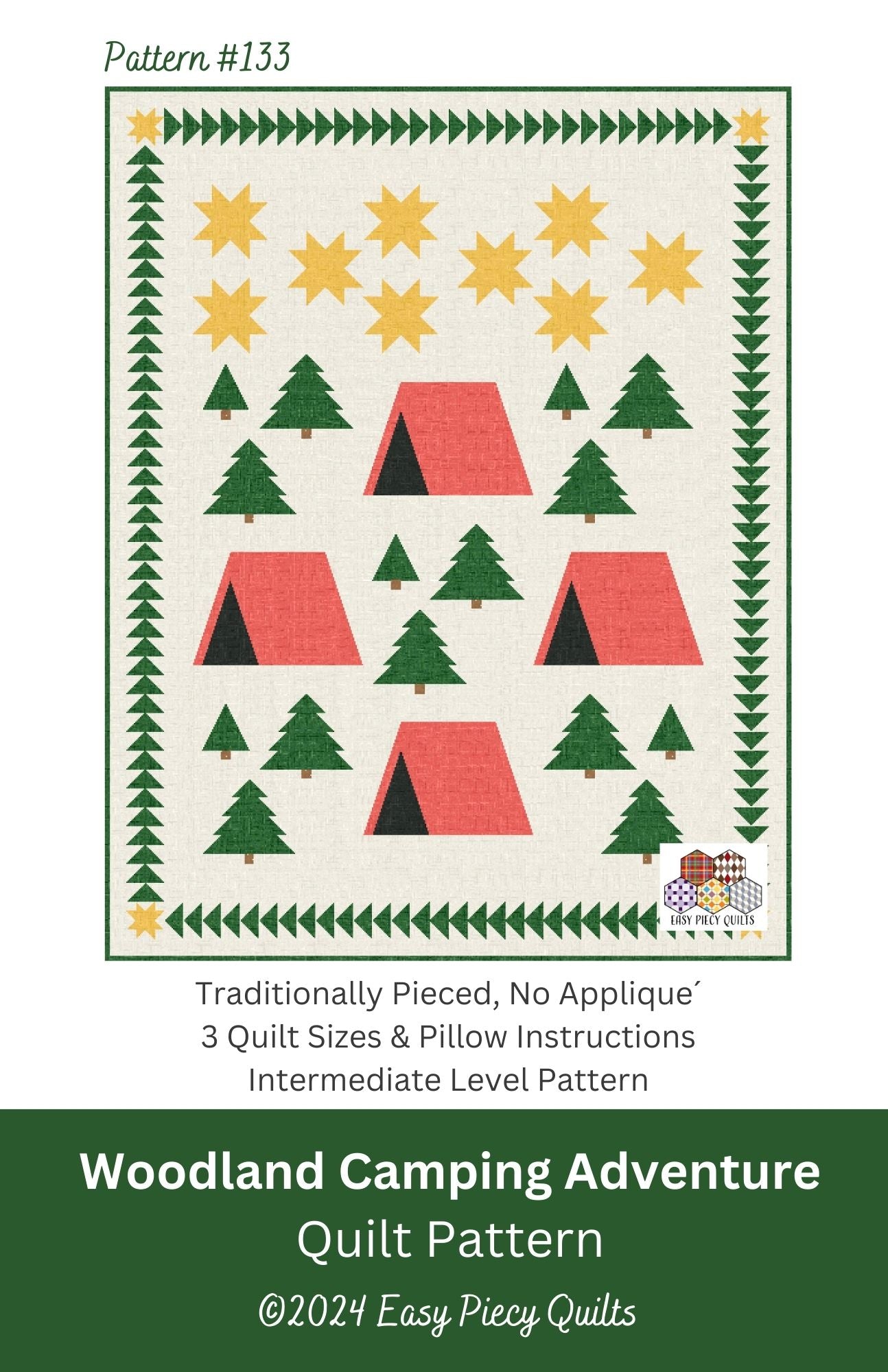 Woodland Camping Adventure Quilt Pattern - Paper Print Version